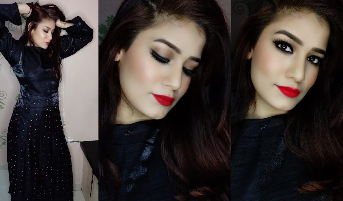 10 ایده جذاب برای آرایش با لباس مشکی مجلسی 1 لباس مشکی