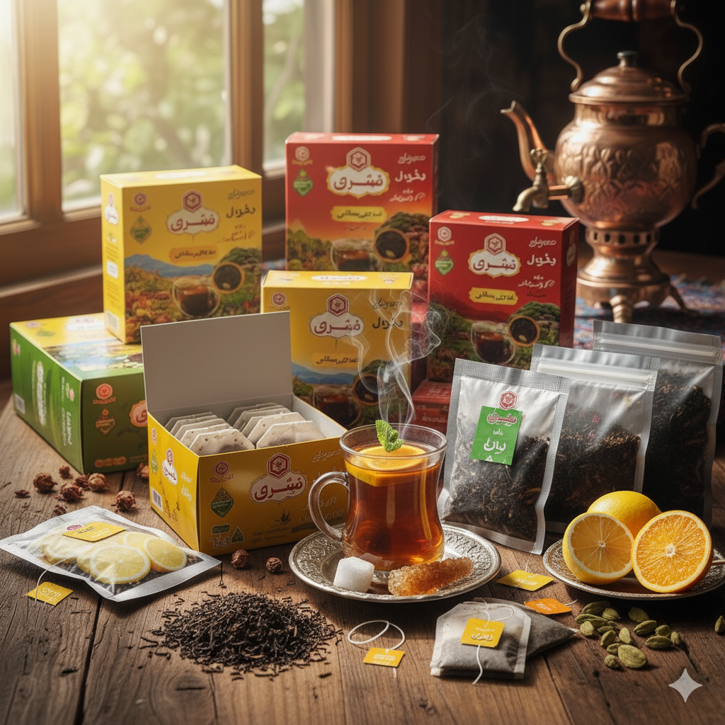 انواع رایج چای کیسه‌ای طعم‌دار از میوه‌ای تا ادویه‌ای